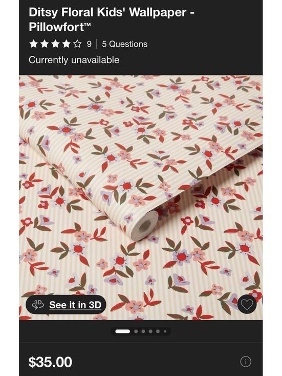 Pillowfort Other - Pillowfort Ditsy Floral Wallpaper NWT